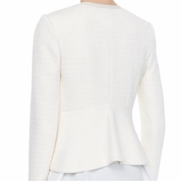 Rebecca Taylor Double Face Jersey Jacket in Cream - Picture 3 of 16